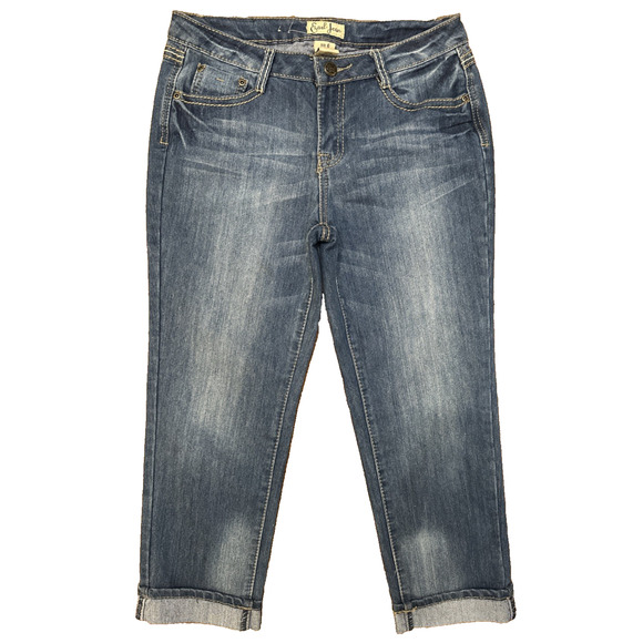 Earl Jean Women’s Jeans Blue Western Look Size 6 Embellished Legs - Picture 2 of 9